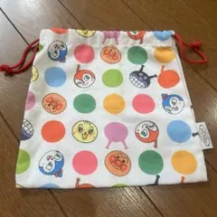 それいけ！アンパンマン 巾着袋 ドット柄