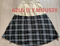 美品！AZULＢＹMOUSSY フレアスカート M チェック柄