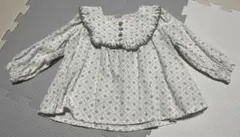 花柄コットンシャツ 長袖 80㎝