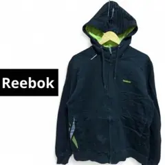Reebok リーボック フルジップ ジップアップ パーカー フーディ ネオン