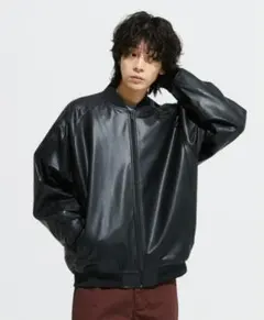 adidas SST トラックトップ トラックジャケット フェイクレザー