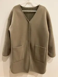 Samansa Mos2 リバーシブルフリースコート