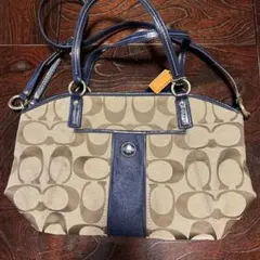 COACH ショルダーバッグ 2way トート シグネチャー 肩掛け 斜め掛け