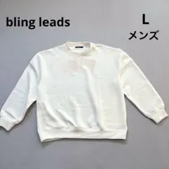 bling leads クルーネック スウェット ホワイトのサムネイル