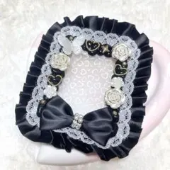 ⭐️即購入OK❤︎ホイップデコ 硬質ケースデコ 黒 リボン No.136