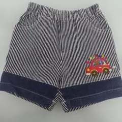 ☆mikihouse☆ストライプ 車刺繍 パンツ　80cm