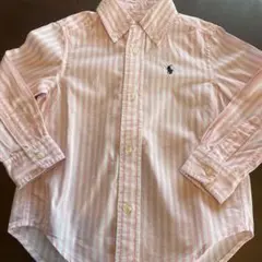 ラルフローレン　3Tピンクストライプシャツ