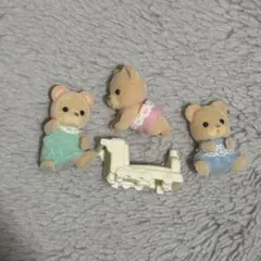 【旧シリーズ】シルバニアファミリー クマの赤ちゃん3体&列車セット