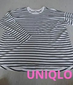 ユニクロ ストライプ柄 ロングTシャツ XLサイズ 美品