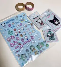 サンリオボンボンドロップシール、マスキングテープ、ワッペンシール