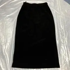 訳あり‥レディース冬物　ロングスカート　黒　ブラック　すかーと　裏地付き