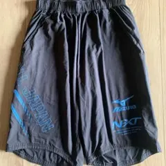 Mizuno ハーフパンツ S 黒 青ロゴ 32JJD601