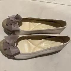 adesso vita nova ベージュフラットシューズ 23cm