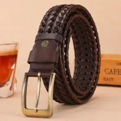 メッシュベルト レザー