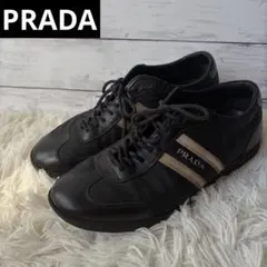 S00687 プラダ PRADA スリッポン 黒 レザースニーカー ハイブランド