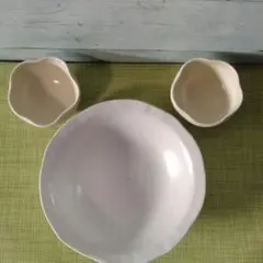 【陶器】美濃焼　陶器皿セット（鉢、豆皿）のサムネイル