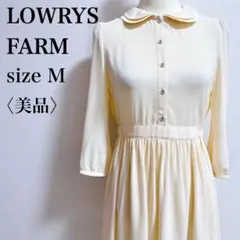 ローリーズファーム 大人ガーリーラウンドカラー シフォンシアー フレアワンピース