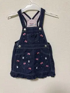 即日発送⭕️miki HOUSE デニムオーバーオール 80-90