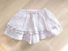 ＊美品＊メゾピアノ mezzo piano ネップ2段フリルキュロット 120