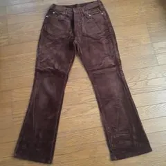 UNIQLO ブーツカットデニム ワインレッド