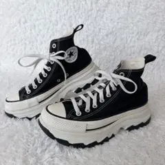 良品 コンバース ALL STAR トレックウェーブ HI ブラック 厚底