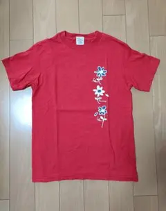 SOMETHING レッド 花柄 Tシャツ Mのサムネイル