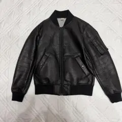 希少　ロンハーマン　フェイクレザージャンパー　S　MA-1