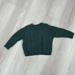 après les cours ダークグリーン セーター