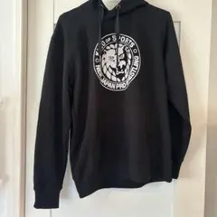 新日本プロレス NJPW ライオンマーク パーカー ブラック プルオーバー L