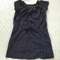 【美品】ネイビー小花柄ワンピース