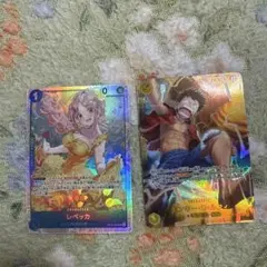 神の島の冒険　ルフィ　レベッカ　sec sr 2枚セット　ワンピースカード