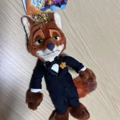 ズートピア2 タキシード ニック ディズニーストア店舗限定ぬいぐるみキーホルダー