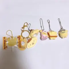 폼폼푸린 마스코트 키홀더 6점 세트