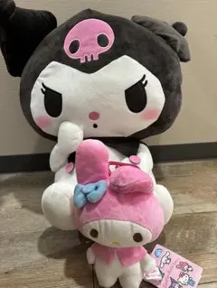 【大人気】クロミ超超BIGぬいぐるみ　かしげポーズ　　マイメロディ　がま口ポーチ