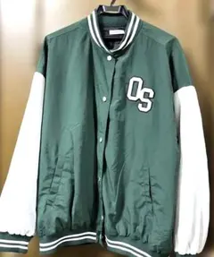 しまむら　OSロゴ スタジャン グリーン/ホワイト