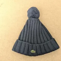 LACOSTE ニット帽 ネイビー
