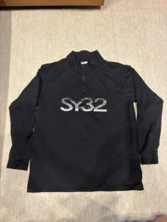 SY32 ブラック ゴルフシャツ XL ハーフジップ