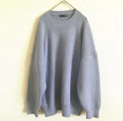 DAZY ニットセーター 青色 Ｍサイズ ゆったりめ シンプル 無地柄
