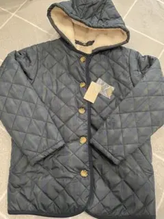 ネイビー キルティングジャケット フリーサイズ