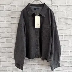【新品タグ付】LOGOS DAYS デニムシャツジャケット ブラック LL