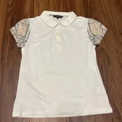 値下げ　Burberry ホワイトポロシャツ 160A