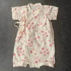 ミキハウス 花柄　甚平 ミキハウス　70cm ロンパース
