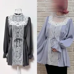 axes femme POETIQUE サテンブラウス チュニックワンピースのサムネイル