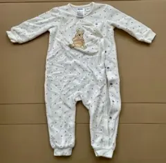 【新品未使用】H&M カバーオール ベロア プーさん ベビー 長袖 80