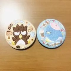 バツ丸、タキシードサム、刺繍バッジ2個セット