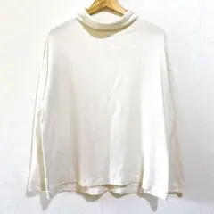 UNIQLO ユニクロ モックネック プルオーバー カットソー アイボリー XL