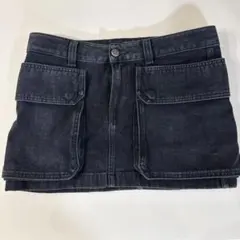 DIESEL ダークグレー デニムミニスカート