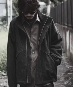 AURALEE WOOLHAIRLINELIGHTTWEEDZIPBLOUSONのサムネイル