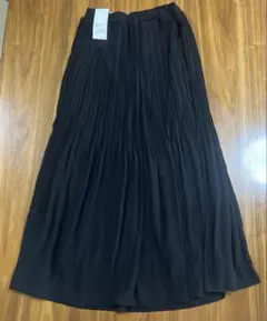 【Ranan】シフォン・プリーツ・ロングスカート／黒／M／✨新品・タグ付き‼️