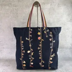 ポールスミス　トートバッグ　キャンバス　ネイビー　A4